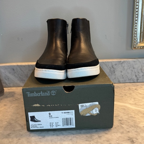 Timberland Atlanta Green Chelsea Sneaker Boots – Black Full Grain – Women’s 9 - Picture 3 of 3